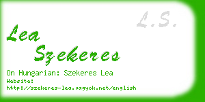 lea szekeres business card